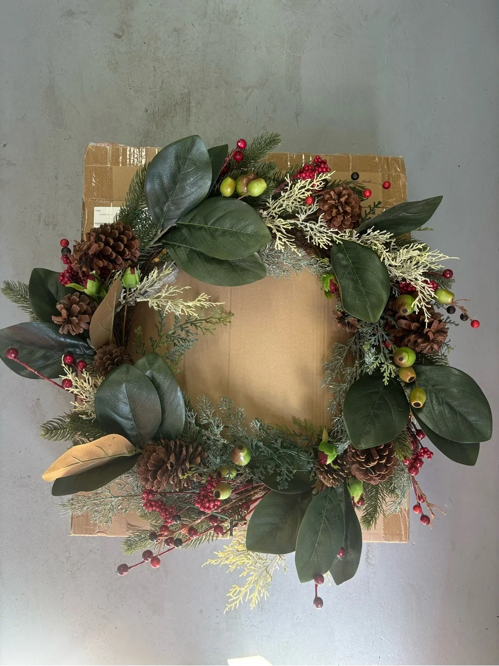 Pottery barn rustic harvest Christmas wreath